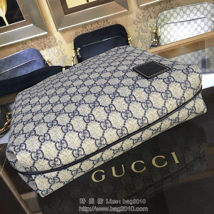 GUCCI 古馳男包 新款 854364 藍色雙G花紋 高級帆布 Gucci單肩郵差包